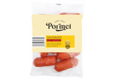 Горячекопченые сосиски PORMET, I r., 570 г