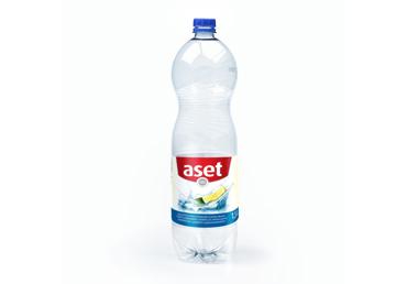 Gazuotas stalo citrinų skonio vanduo ASET, 1.5 l