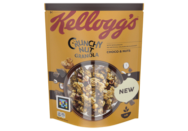 Granola KELLOGG'S su šokoladu ir riešutais, 380 g