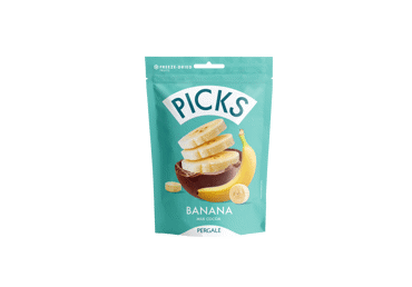 Liofilizuoti bananiniai saldainiai PICKS, 90 g