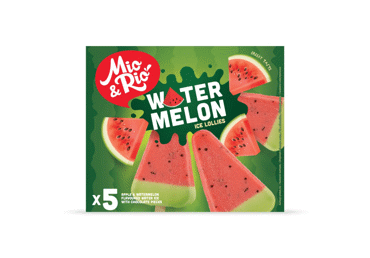 Valgomieji ledai MIO&RIO, obuolių, arbūzų skonio, 5 vnt., 335 g