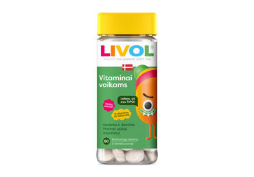 Vitaminai vaikams LIVOL MULTI, N60, vaisių skonio, 60 vnt.