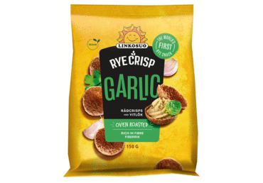 Ruginės duonos traškučiai LINKOSUO, česnakų skonio, 150 g