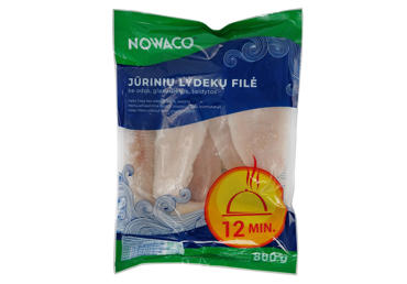 Frozen pikeperch fillet without skin, glazed