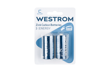 Elementai WESTROM C, R14, 1,5 V, 2 vnt., 2 vnt.