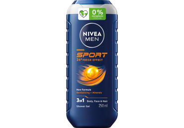 Vyriškas kūno ir plaukų prausiklis NIVEA MEN SPORT, 250 ml