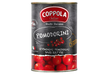 Вишневые помидоры COPPOLA (POMODORINI) в собственном соку, 400 г