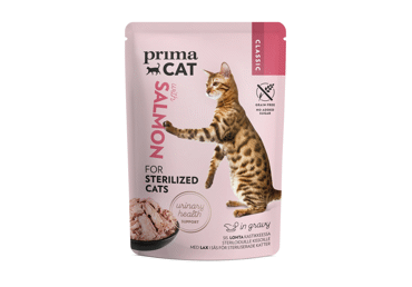 Canned food for sterilized cats PRIMACAT with salmon, 85 g