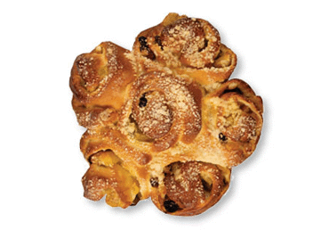 Pyragas su plikyto kremo, razinų ir cukatų įdaru, 460 g