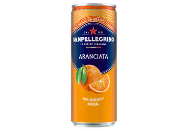 Sparkling juice drink SANPELLEGRINO, orange flavor, 330 ml