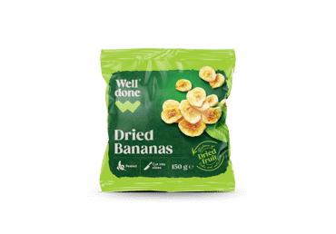 Džiovinti bananai WELL DONE, 150 g
