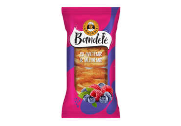 Bandelė su aviečių ir mėlynių įdaru, 100 g