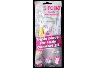 Vienkartiniai skustuvai SIRENA Lady Comfort III Bag 5, 5 vnt.