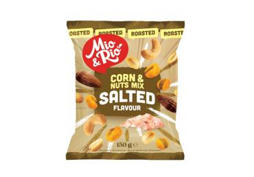 Sūdytas riešutų ir kukurūzų mišinys MIO&RIO, 150 g