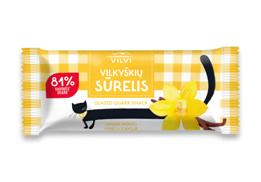 Glaistytas varškės sūrelis VILVI vanilės skonio 25% rieb., 40 g