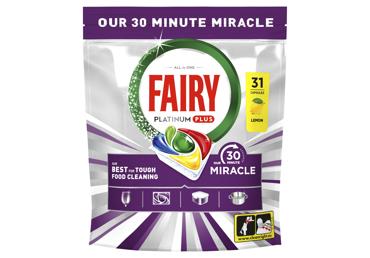 Automatic Dishwasher Capsules FAIRY Platinum+ Lemon Miracle, 31 pcs.