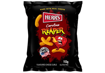 Kukurūzų traškučiai HERR'S CAROLINA REAPER, 113 g