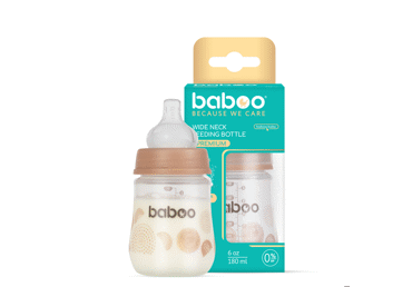 Antikolinis plataus kaklelio buteliukas BABOO, 180 ml, 0+, 1 vnt.