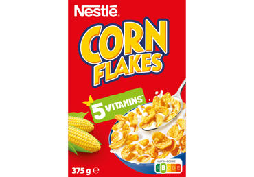 Sausi pusryčiai NESTLE CORN FLAKES be glitimo, 375 g