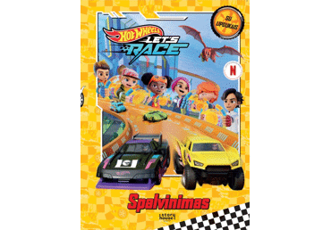 Knyga HOT WHEELS SPALVINIMAS SU LIPDUKAIS, 1 vnt.