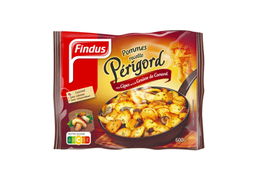 Frozen potatoes with mushrooms