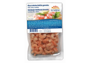 Šaldytos baltakojės blyškiosios krevetės SUNRISE, 225 g