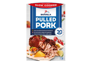 Slow cooked marinated pulled pork loin, a.r., 780 g
