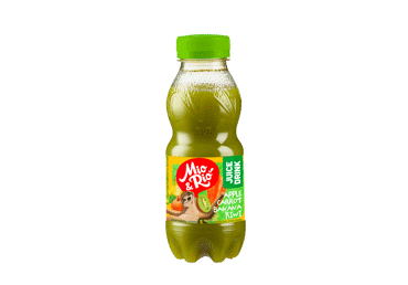 Obuolių, morkų, braškių, kivių sulčių gėrimas MIO&RIO, 300 ml
