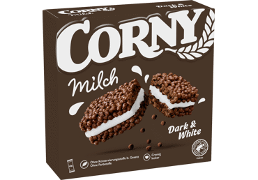 Batonėlis CORNY MILK su pertepimu, 4 vnt.