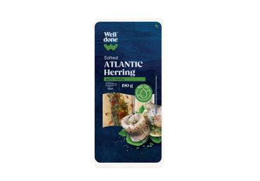 Sūdyta silkių filė su žolelėmis, be aliejaus WELL DONE, 190 g