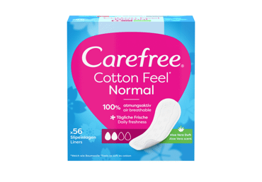 Higieniniai įklotai CAREFREE COTTON ALOE, 56 vnt.