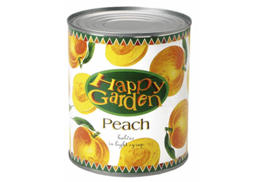 Konservuotų persikų puselės HAPPY GARDEN, 830 g