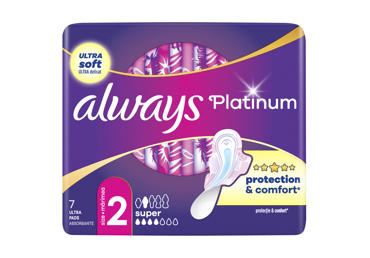 Higieniniai paketai ALWAYS Platinum Super Plus, S2, 7 vnt.