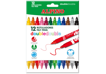 Flomasteriai DOUBLE ALPINO, 10+2 sp (b), 1 vnt.