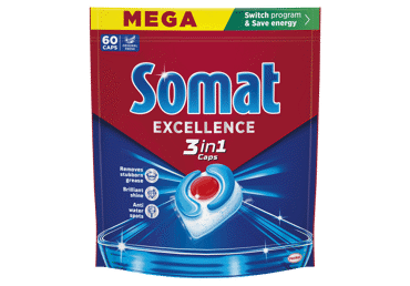 Dishwasher Capsules "SOMAT Excellence 3in1" 60 pcs.