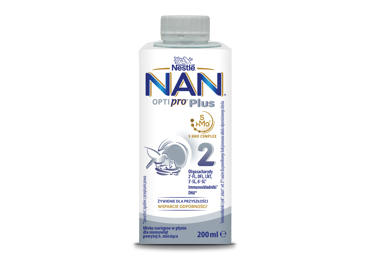 Pieno mišinys NAN OPTIPRO Plus 2, kūdikiams nuo 6 mėn., 200 ml