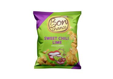 Duonos traškučiai BON CHANCE  saldžiosios čili paprikos ir žaliosios citrinos skonio, 120 g