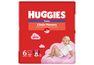 Sauskelnės-kelnaitės HUGGIES PANTS (6)mergaitėms (15-25 kg), 60 vnt.