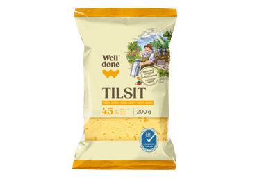 TILŽĖS sūris WELL DONE, 45 % rieb. s. m., 200 g