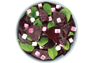Karamelizuotų burokėlių salotos su švelniai sūdytu sūriu, 1 kg