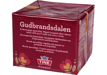 Ožkų ir karvių pieno sūris GUDBRANDSDALEN TINE, 35% rieb.s.m, 250 g