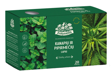 Žolelių arbata ŽOLYNĖLIS su kanapių ir pipirmėčių lapais, 30 g