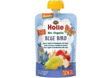 Organic fruit puree HOLLE BLUE BIRD, from 6 months, 100 g