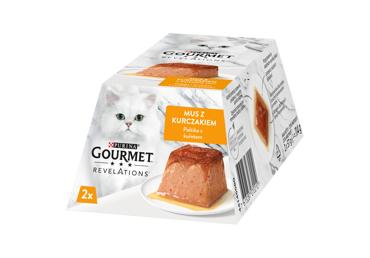 Kačių ėdalas GOURMET REVEL su vištiena, 114 g, 2x57g