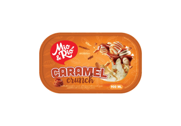 Vaniliniai ledai MIO&RIO su karamele ir migdolais, 510 g