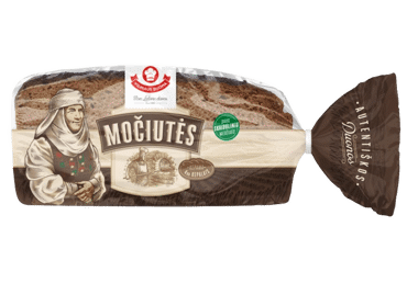 Juoda ruginė raikyta MOČIUTĖS AUTENTIŠKA duona, 450 g