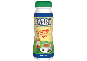Grietinėlė kavai DVARO 10 % rieb., sterilizuota, 250 ml
