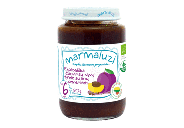 Organic dried plum puree MARMALUZI from 6 months, 190 g