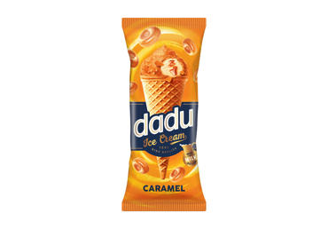 Karameliniai valgomieji ledai su sūrios karamelės įdaru DADU, 90 g