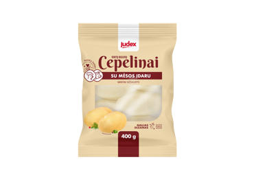 Šaldyti virtų bulvių cepelinai JUDEX su mėsos įdaru, 400 g